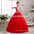 Aschenputtel Kleid Organza Ballkleid Brautkleider 2017 Ärmelloses geschwollenes Kleid Robe de mariage rote Brautkleider